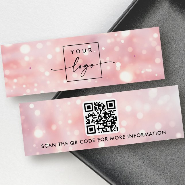 Parties scintillant rose bokeh lumières d'oreille  (Pink bokeh glitter lights earring display card)