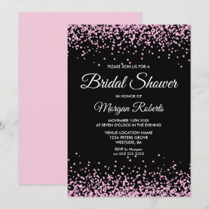 Parties scintillant rose Confetti Invitation Fête 