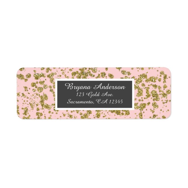 Parties scintillant rose et or Glam Fille Moderne  (Devant)