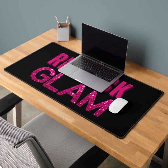 Parties scintillant rose glam cou rouge sur noir (Bureau 2)