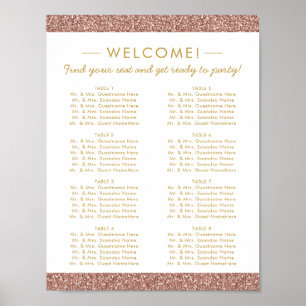 Parties scintillant rose Gold 8,5x11 Tableau de si