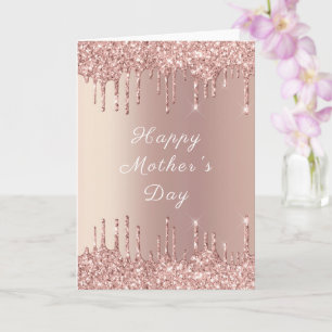 Parties scintillant rose Gold Blush Carte de fête