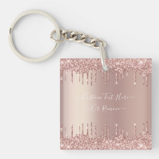 Parties scintillant rose Gold Blush - Votre texte (Devant)