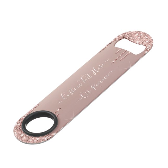 Parties scintillant rose Gold Blush - Votre texte (Dos Angle)