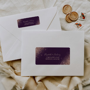 Parties scintillant rose Gold Purple Mariage Adres