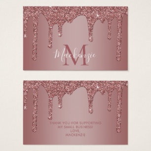 Parties scintillant rose Gold Sparkle Monogramme