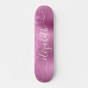 Parties scintillant rose goutte Skateboard personn