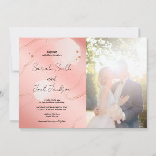 Parties scintillant Rose Mariage Invitations avec 