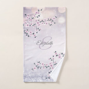 Parties scintillant rose mauve en fleurs de cerisi