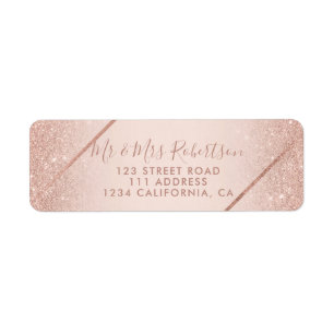 parties scintillant rose or sombre script blush ro