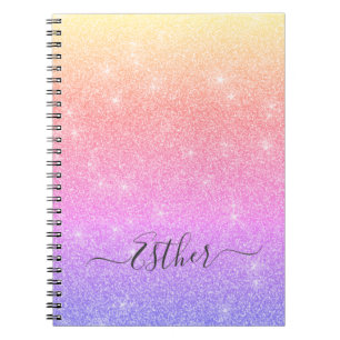 Parties scintillant rose violet bleu or Carnet Mon