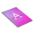 Parties scintillant rose violet Étincelle Carnet M