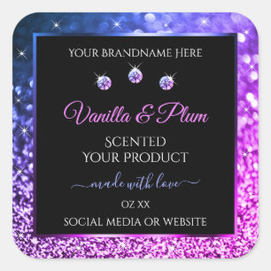 Parties scintillant rose violet Étiquettes de prod
