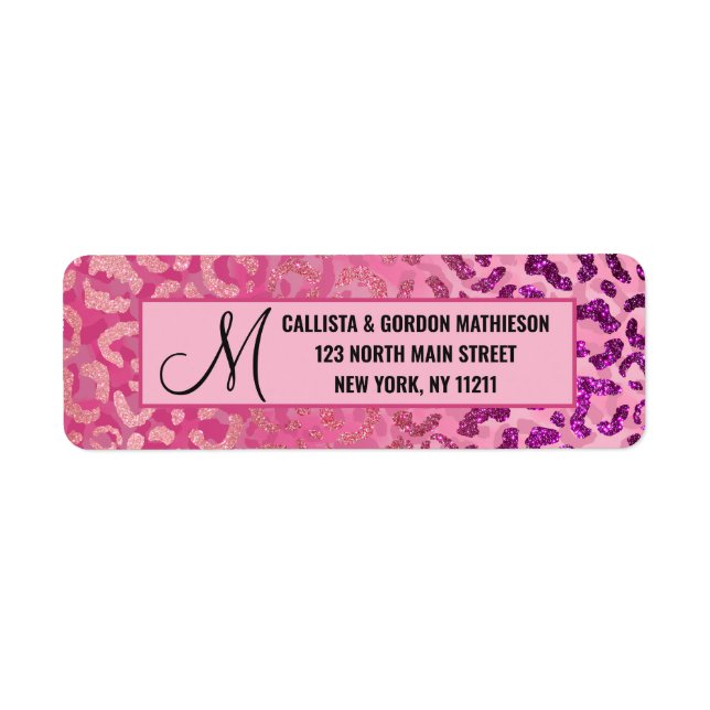 Parties scintillant rose violet Poster de animal l (Devant)