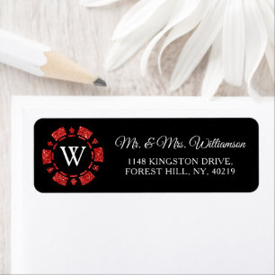 Parties scintillant rouge Monogram Poker Chip Casi