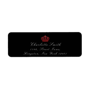 Parties scintillant rouge rubis RSVP couronne prin
