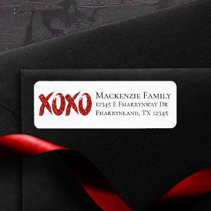 Parties scintillant rouge XOXO   Glam Brushstroke 