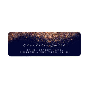 Parties scintillant RSVP Rose en cuivre Gold Blue 