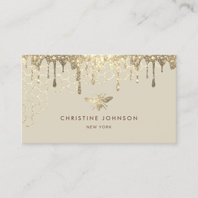 parties scintillant sepia carte de visite (Devant)