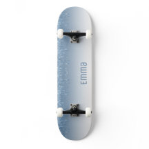 Parties scintillant Skateboard bleu avec nom