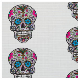 parties scintillant Sugar Skull tissu