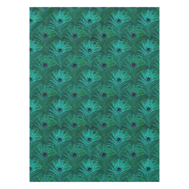 Parties scintillant turquoise Peacock Feaths Nappe (Devant)