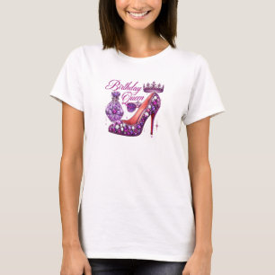 Parties scintillant violet diamant haut talon d'an