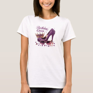 Parties scintillant violet diamant haut talon d'an