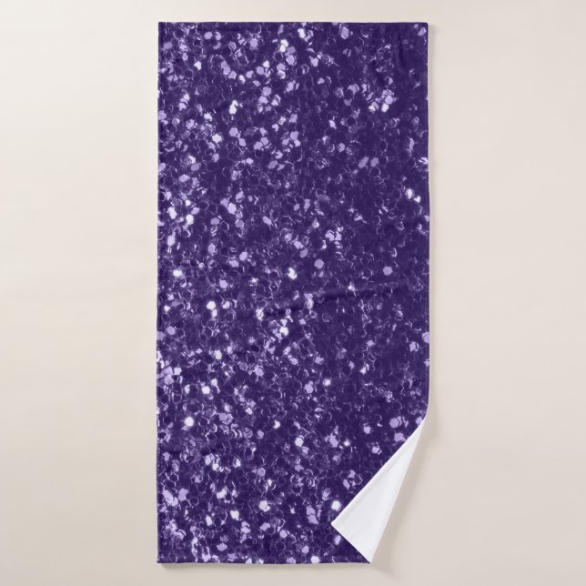 Parties scintillant violet foncé ultra violet scin (Serviette de bain)