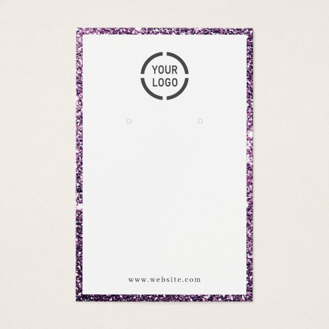 Parties scintillant violet moderne écran d'oreille (Devant)