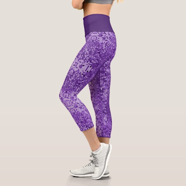 Parties scintillant violette Capri Leggings (Gauche)
