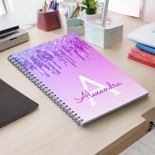 Parties scintillant violette Étincelle Carnet Mono