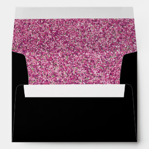 Parties scintillantes de rose de Faux et enveloppe