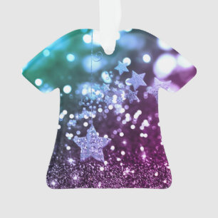 Parties scintillantes et étoiles pourpres et