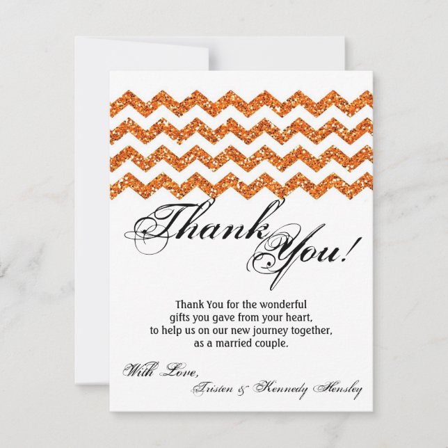 parties scintillantes oranges Chevron du carte de (Devant)