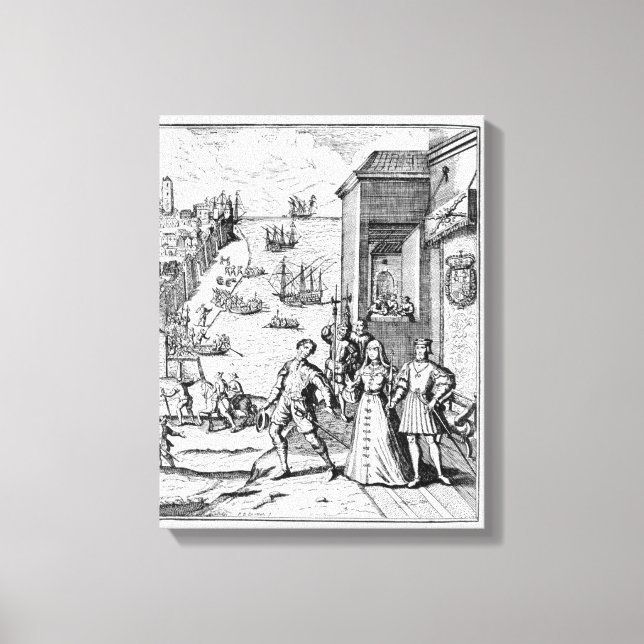 Parting of Columbus with Ferdinand and Canvas Print (Front)