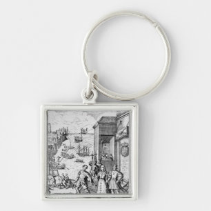 Parting of Columbus with Ferdinand and Keychain