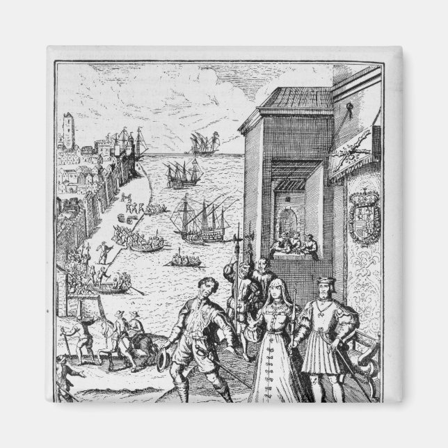 Parting of Columbus with Ferdinand and Magnet (Front)
