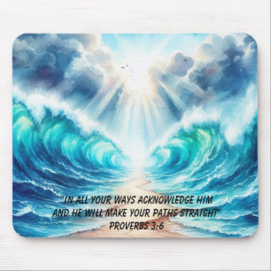 Parting of the Red Sea Scripture Verse Mouse Pad