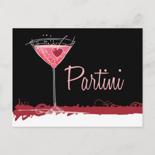 Partini Invitation Postcard