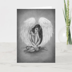 Partis trop tôt Carte de voeux Angel