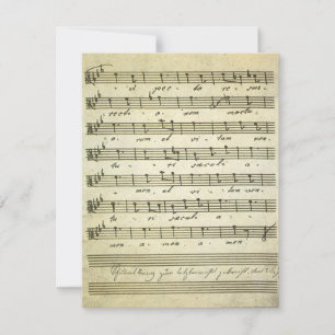 Partition de musique vintage, invitation de partit