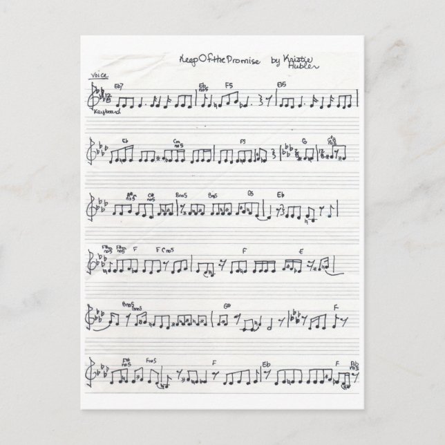 Partition Keep Of The Promise carte postale (Devant)