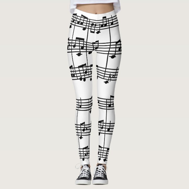 Partition musicale Tout-En-Dessus Imprimer Legging (Devant)