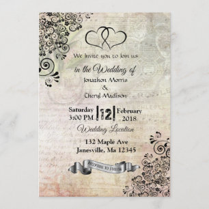 Partition Notes Coeurs Mariages Invitations
