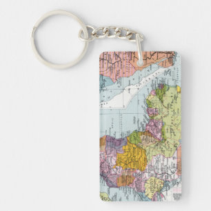 PARTITIONED AFRICA, 1914 KEYCHAIN