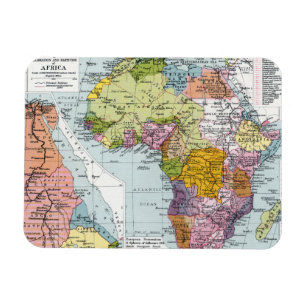 PARTITIONED AFRICA, 1914 MAGNET