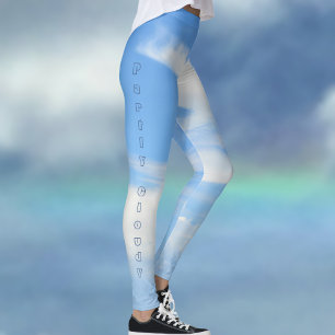 Partly Cloudy Blue Sky Leggings