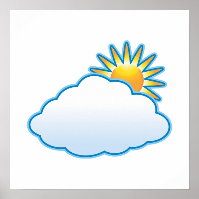 partly cloudy poster (Front)