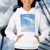 Partly Cloudy Twist Blue and White Personalized